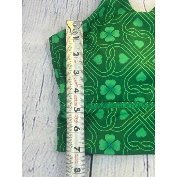 CVG Constantly Varied Gear Green Celtic Shamrock Strap Sports Bra Womens Medium - Picture 5 of 9
